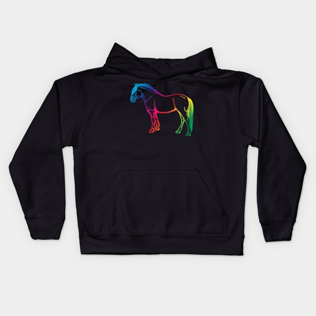 rainbow fjord Kids Hoodie by Shyflyer